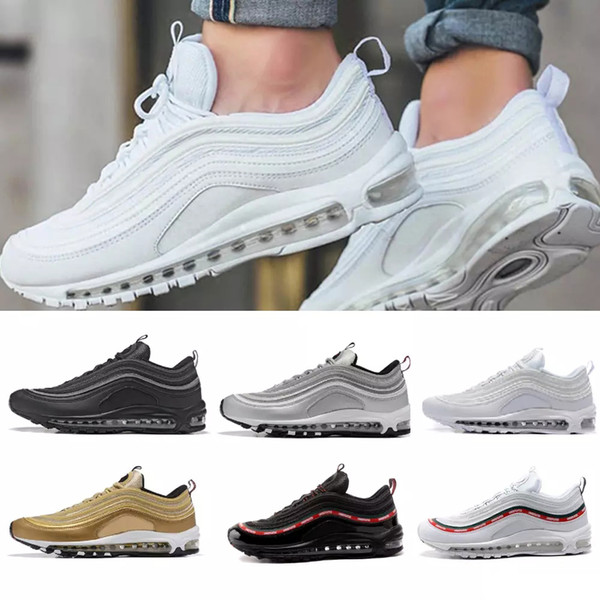 2019 Plus TN SE women men running shoes Triple Running Shoes OG Gold Silver Bullet Triple White Black Mens womens Trainer Sports Snea