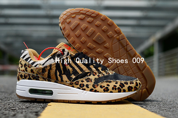 2019 New Arrive 1 DLX ATMOS Leopard Grain Yellow Black Running Shoes Cheap Sale Women Mens Trainers 1s Sports Casual Sneakers Size 36-45