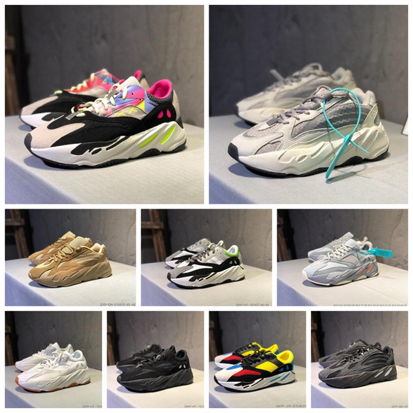 2019 latest Wave Runner 700 V2 Mens Running Shoes Static Mauve EE9614 Solid Grey B75571 Fashion Sports Women Sports Sneakers Shoes With Box