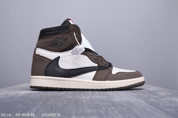 Air Retroes 1S Cactus Jack Brown High OG Basketball Sneakers Travis 1 I AJ1S Man Inversion Reverse Logo Athletic Shoes