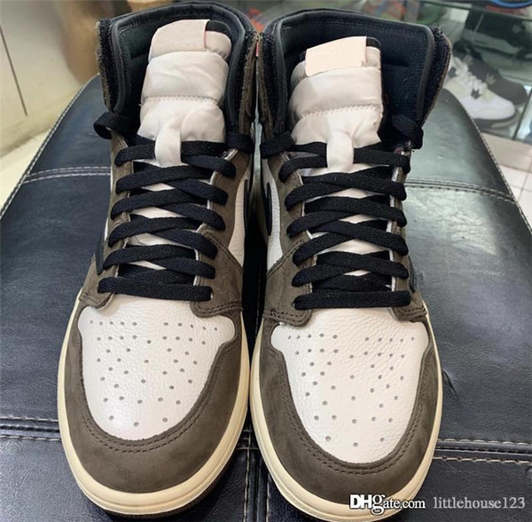 2019 Best Air Authentic 1 High Retro Travis Scott OG TS SP 3M Cactus Jack Dark Mocha Men Women Basketball Shoes Sneakers CD4487-100