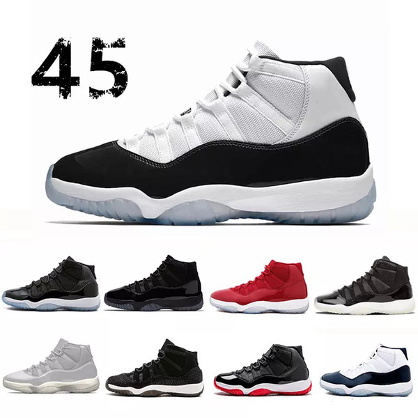 High Quality 11 Space Jam Bred Concord Basketball Shoes retro Men Women 11s Gym Red Midnight Navy Gamma Blue 7-10 Sneakers