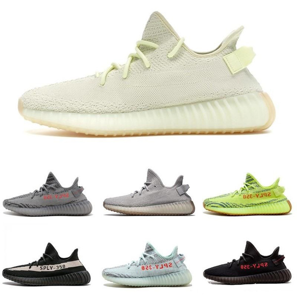 SPLY 350 V2 shoes Sesame Butter Semi Frozen Beluga 2 Blue Tint Zebra Cream White 350 Running Shoes Mens Womens designer Sneakers outdoor hot