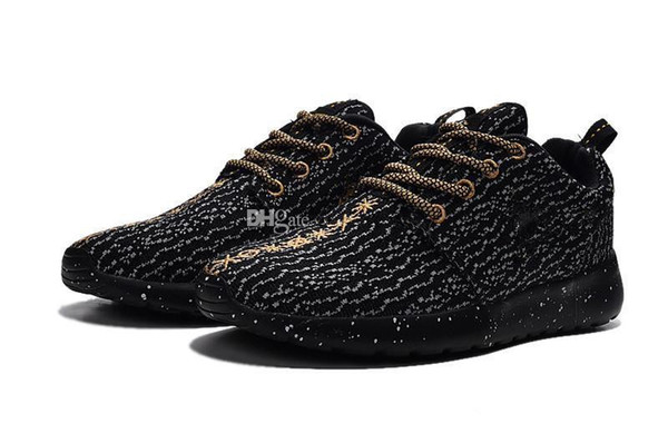 One X Kanye Running Shoes for Men 2018 New Gold Black Knitting Mens Trainer Shoes Boots US7-11