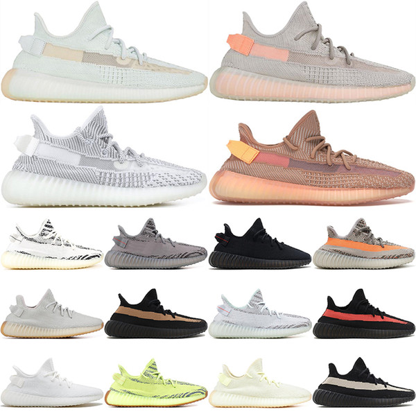 With Box V2 3M True Form Hyperspace Clay Static Mens Running Shoes Kanye West Zebra Beluga 2.0 Seame Women Sport Sneakers 36-48