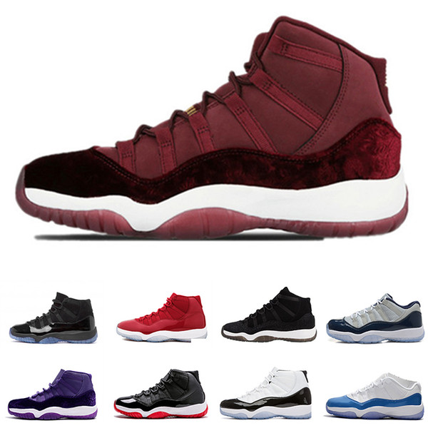 2018 Sport Shoes11 Win Like 82 Midnight Navy Win Like 96 Basketball Shoes men black cat Trainers Bred 11s Space Jam Sneakers