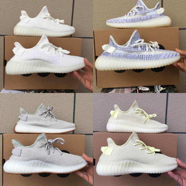 Designer Kanye V2 Butter Cream White Men Sneakers West V2 Top Quality Zebra Static Men Women Sports Running Shoes With Box