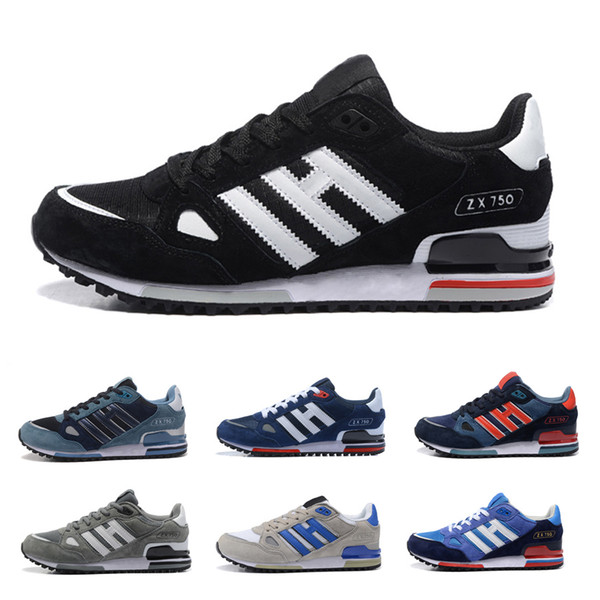 ZX750 Running Shoes Designer Sneakers zx 750 Mens Womens White Red Blue Breathable Athletic Outdoor Sports Jogging Walking Shoes Size 36-44