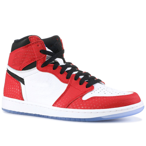 Spiderman X 1 OG Basketball Shoes For Mens Womens 2019 Best Quality 1S High Chicago Sports Designer Sneakers With box US5.5-13