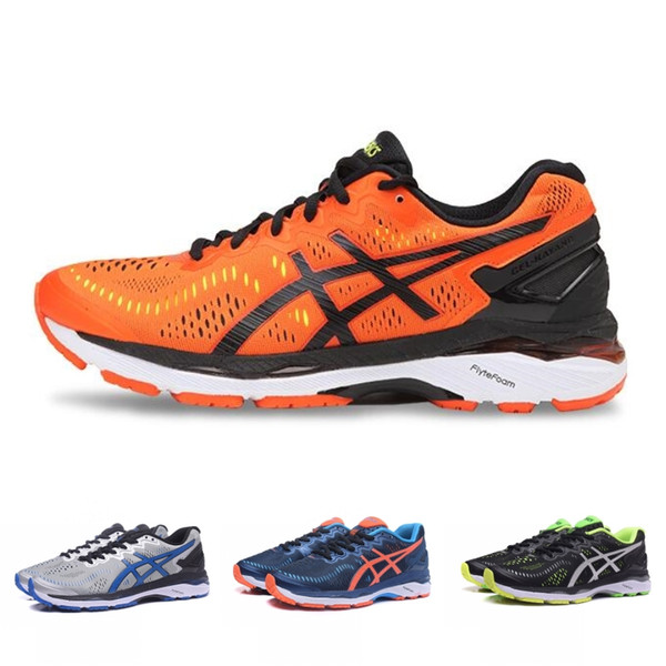 2019 Asics Gel-Kayano 23 T646N Mens Running Shoes Orange Gray Green Blue Black Top Quality Designer Shoes Sport Sneakers 36-45