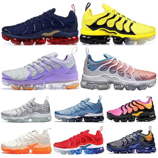 2019 Plus Running Shoes Bumblebee Olympic Work Blue Creamsicle Grape Sunset Game Royal Mens Women Sports Sneakers 36-45