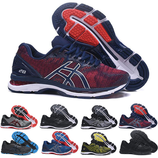 2019 GEL-Nimbus 20 Stability Breathable running shoes for men black white blue red mens trainer fashion sports sneakers runner