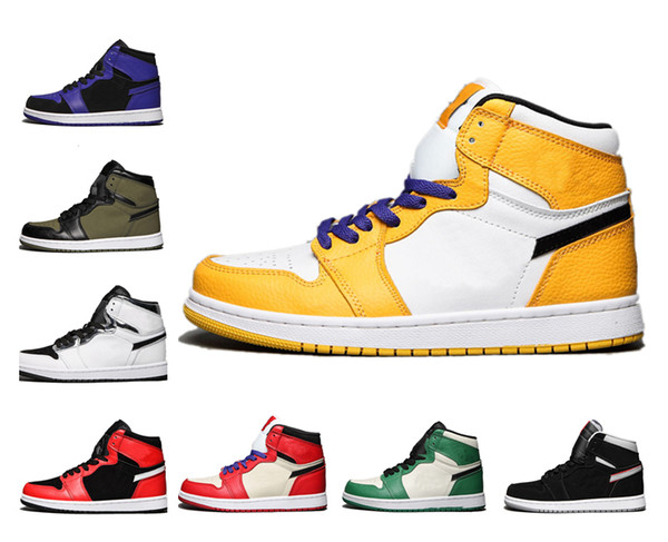 New 1s High Nrg OG basketball shoes NOT FOR RESALE Shadow Black Gold Toe Pine Green women sneakers mens designer shoes US5.5-13