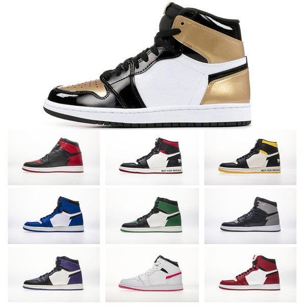 1s High OG NRG Gold Toe basketball shoes Black Bred Toe Banned Barons Game Royal Pine Green women sneakers mens designer shoes