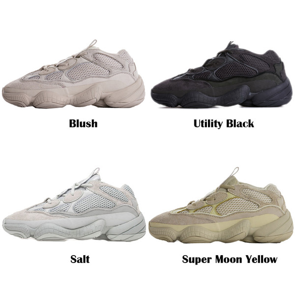 Desert Rat 500 Utility Black Running Shoes With Box Mens 500S Salt Super Moon Yellow Best Quality Womens Designer Shoes Sport Sneakers