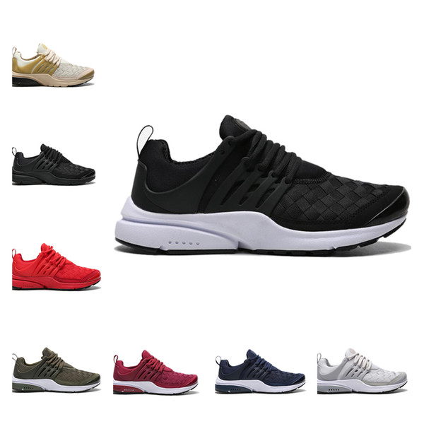 QS Running Shoes for Men women Black White Gold Blue Green Red mens Athletic Sports Sneakers PRESTO Designer Shoes Size 36-45