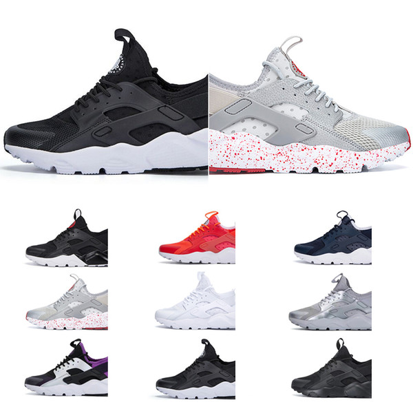 Run Ultra 4.0 Running Shoes mens Black White Red Green Grey HUARACHE men women Athletic trainers designer Sneakers With box size 36-45