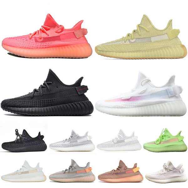 With Box 2019 Antlia Pink Static V2 Kanye West Men Running Shoes GID Hyperspace Clay Women Designer Sports Sneakers Trainers Size us 5-13