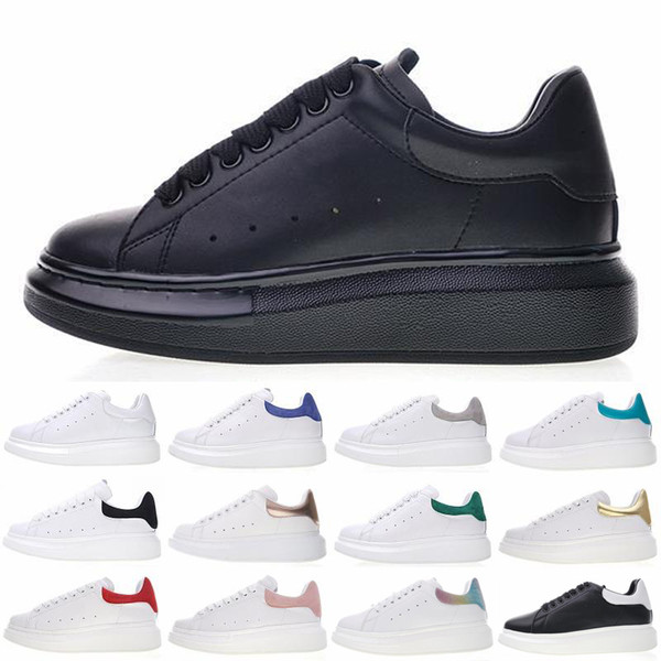 With Box 2019 Luxury Womens Leather Platform Shoes Mens Running Designer Sneakers White Flat Casual Party Wedding Shoes Trainers Size 36-44