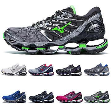 2019 New Mizuno Wave Prophecy 7 Running Shoes Buffer Fashion Men's Women Originals Top Quality Sport Sneakers Grayish Violet Size 36-45