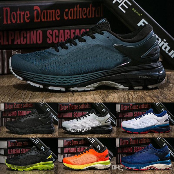 2019 GEL KAYANO 25 Dark Green Mens Running Shoes Triple Black Orange White Sports Outdoor Basketball Shoes Designer Women Sneakers 40-45