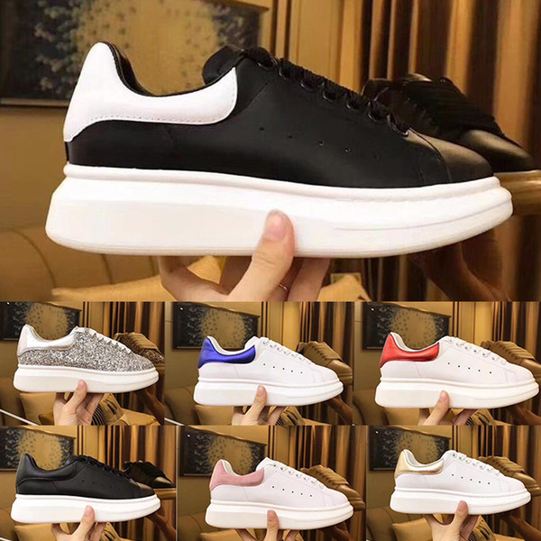 2019 Queen Shoes Luxury Desinger Women Men Casual Shoes Leisure Dress Shoes Leather Wedding Daily Sneaker Size 35-45