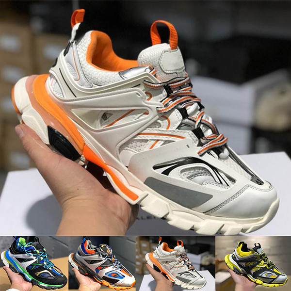 2019 Release 3.0 Tess S Paris Track Men Gomma Maille Black Women Triple S Clunky Sneaker Casual Shoes Luxury Authentic Designer Shoe