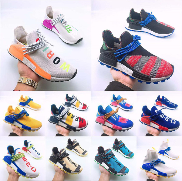 2019 Human Race Men Running Shoes X ink HU SPIECES Pharell Williams Women Trainer Casual Designer Sports Sneakers Size US 5-12.5