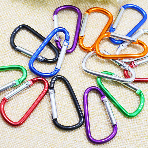 Carabiner Ring Keyrings Key Chains Outdoor Sports Camp Snap Clip Hook Key Chain Sturdy Metal Stainless Steel Hiking Camping Aluminum Alloy