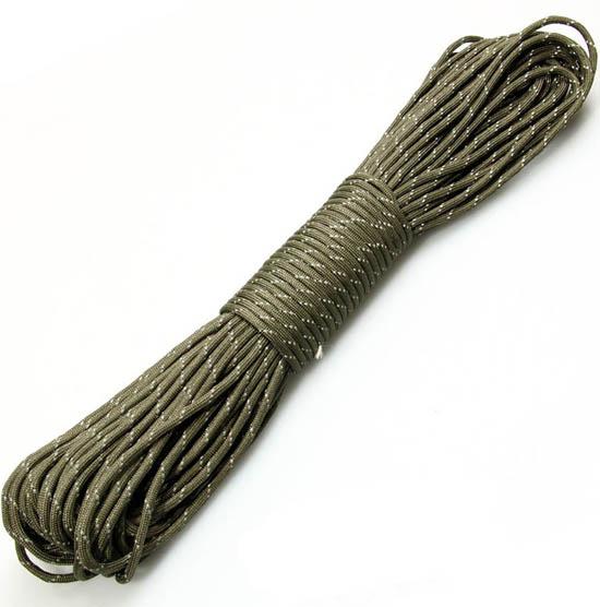 100ft/30m Reflective paracord 550 pracord parachute cord lanyard rope mil spec type III 7 strand 7 colors for option