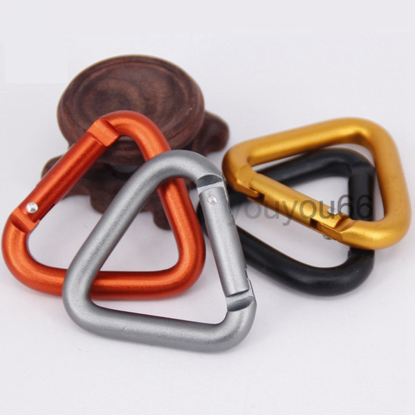 Large Triangle Carabiner Outdoor Climbing Buckle Aluminum Camping Hiking Keychain Snap Clip Hook Kettle Buckle Print LOGO OEM