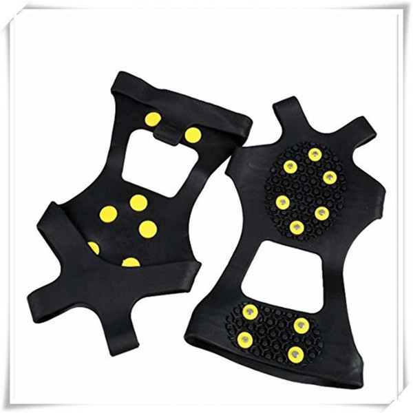 Hot Deal Ice Snow Grips Over Shoe Boot Traction Cleat Rubber Spikes Anti Slip 10 Stud Crampons Slip