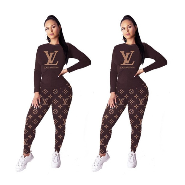 womens two piece set tracksuit shirt pants outfits long sleeve sportswear shirt trousers sweatsuit pullover tights sportswear hot klw2508