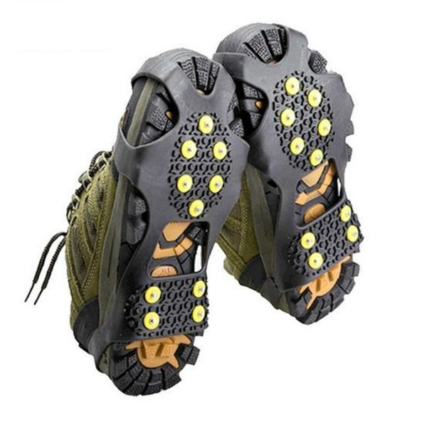 Hot Sale 10 Studs Ice Gripper Anti-Skid Snow Ice Climbing Shoe Spikes Grips Crampons Cleats Overshoes SC129