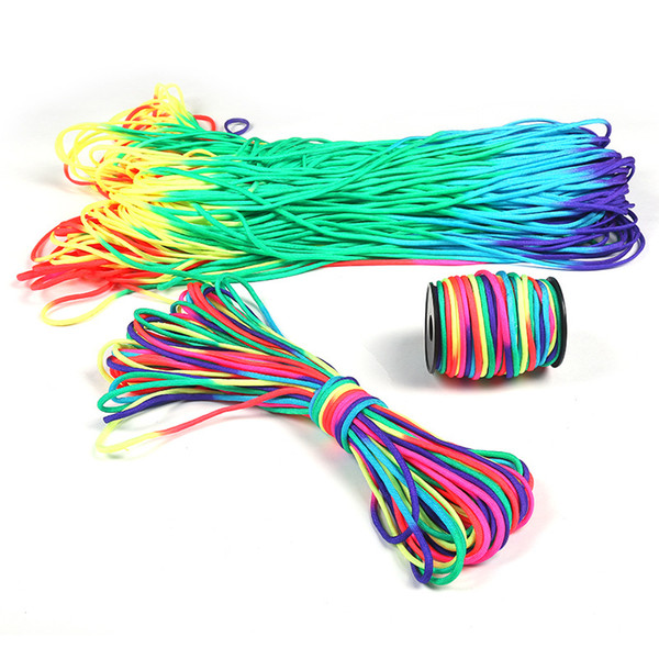 7 Strands 550lb 4mm Colorful Paracord Spools parachute cord Type III Paracorde Climbing Outdoor Camping Survival Rescue Umbrella Rope