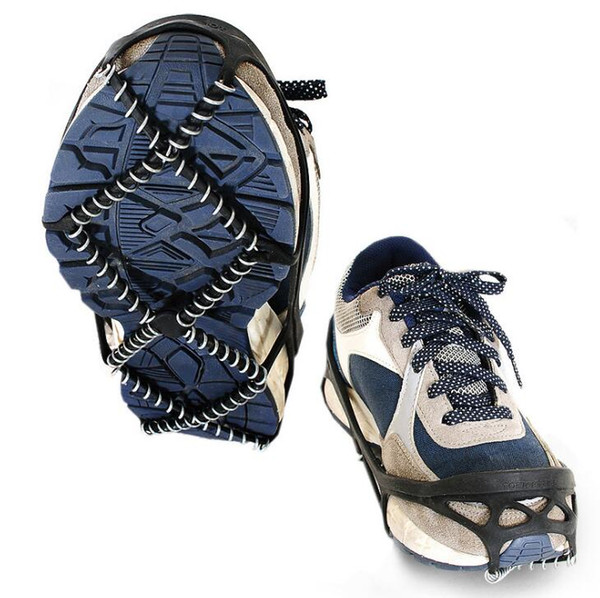2018 Outdoor Spring Winter Snow Ice Spike Shoes Cover Grips Cleats Climbling Crampons Light Weight Hiking Camping Slip-resistant Shoes Cover
