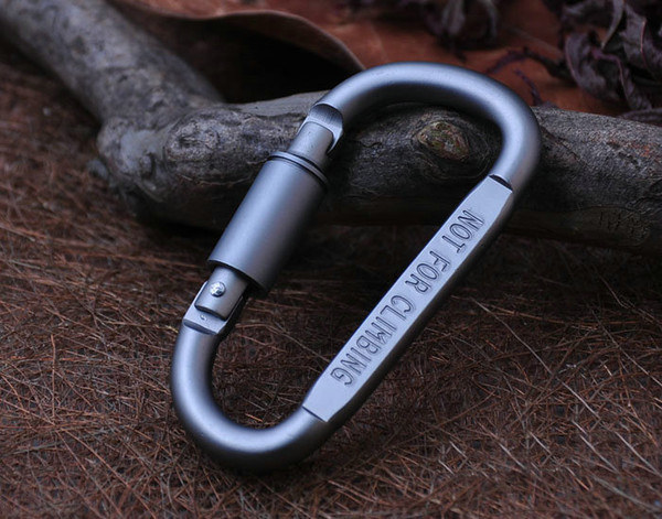 Hot Sale Outdoor Safety Buckle Aluminum Alloy D Shape Climbing Button Carabiner Snap Clip Hook Keychain Keyring Carabiners Camping Hiking