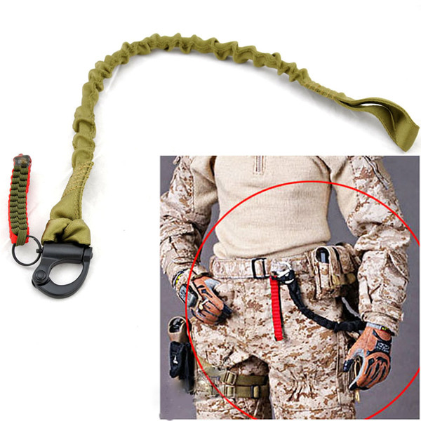 Tactical Survial Sling Strap Quick Release Strap Gun Sling Safety Lanyard Outdoor Mountaineering Camping Climbing Bungee Sling