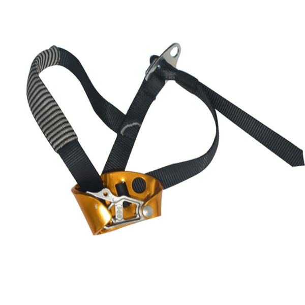 Outdoor Rock Climbing Ascenders Alloy Safe Portable Climber Black Golden Practical Sturdy Durable Right Foot Riser Hot Sale 60xwD1