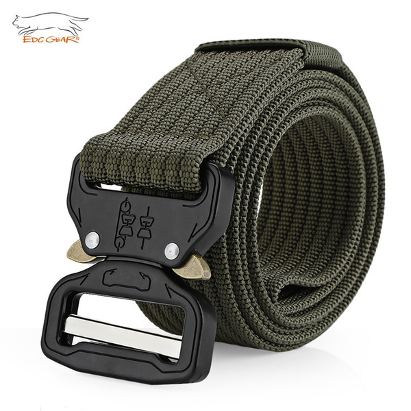 EDCGEAR Tactical Belt Military Webbing Rigger Web Strap with Quick Release Buckle Army Belt Webbing Rigger Web Strap With Quick Release Buck