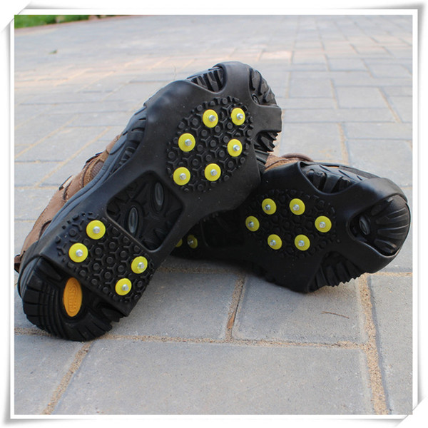 Ice Snow Grips Over Shoe Boot Traction Cleat Rubber Spikes Anti Slip 10 Stud Crampons Slip Stretch Footwear High Quality