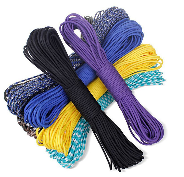 100FT/pc 30m 550 paracord Parachute Cord Lanyard Rope Mil Spec Type III 7 Strand core 50 colors for option