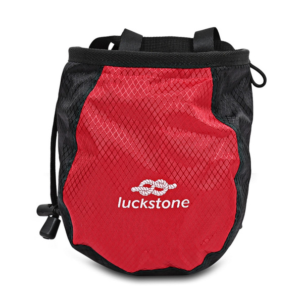 LUCKSTONE Magnesium Powder Chalk Bag for Rock Climbing Gym Billiards Outdoor With a tight drawstring closure