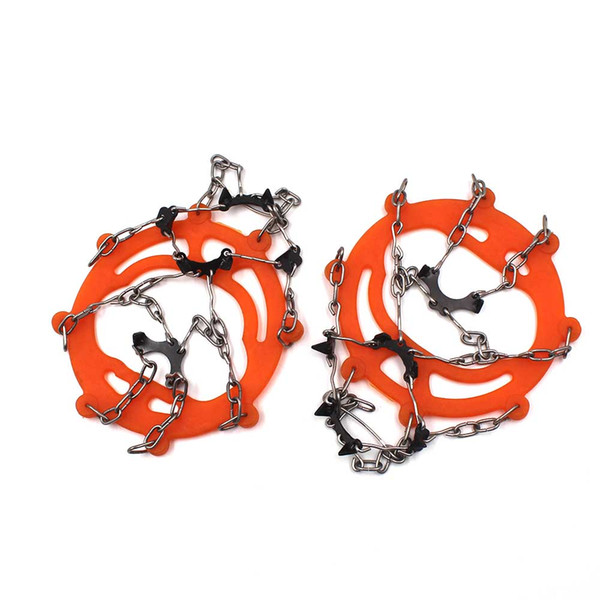 Wholesale 8 Teeth Claws Crampons Non-slip Shoes Cover Stainless Steel Ice Gripper Chain Outdoor Ski Snow Hiking Climbing