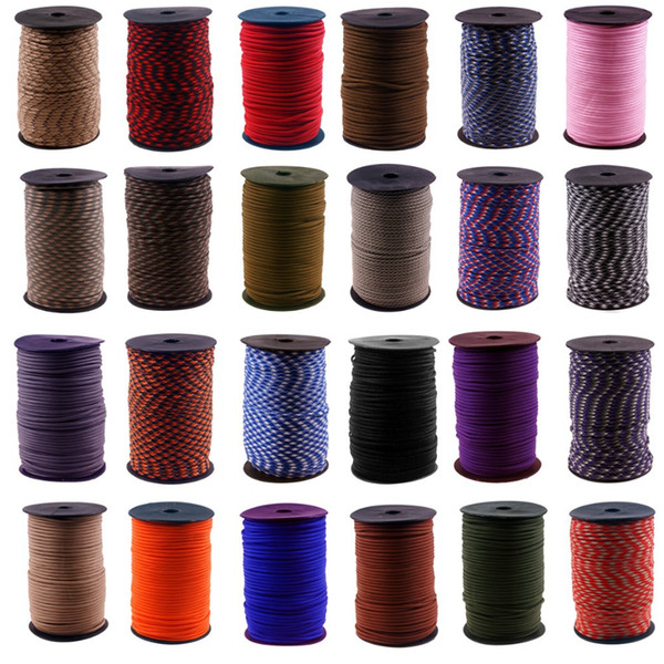 Yougle 100m/320ft Spool 550 Paracord 24 colors Parachute Cord Lanyard Rope Mil Spec Type III 7 Strand Core 21-24