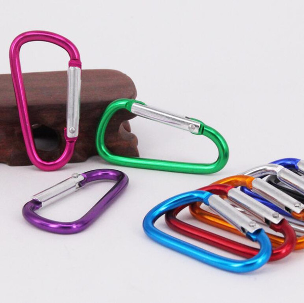 Large Carabiner Keyrings Key Chain Outdoor Sports Camp Snap Clip Hook Keychains Hiking Aluminum Metal Stainless Steel Hiking Camping Clip