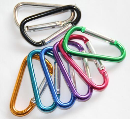 Carabiner Ring Keyrings Key Chains Sport Carabiner Camp Snap Clip Hook Keychain Hiking Aluminum Convenient Hiking Camping Free