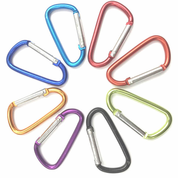 Carabiner Ring Keyrings Key Chain Outdoor Sports Camp Snap Clip Hook Keychains Hiking Aluminum Metal Stainless Steel Hiking Camping LOGO