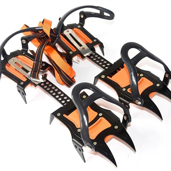 A pair High-quality Professional Edition Ten Teeth Ice Crampons Snow Board Stainless Steel Ice Gripper