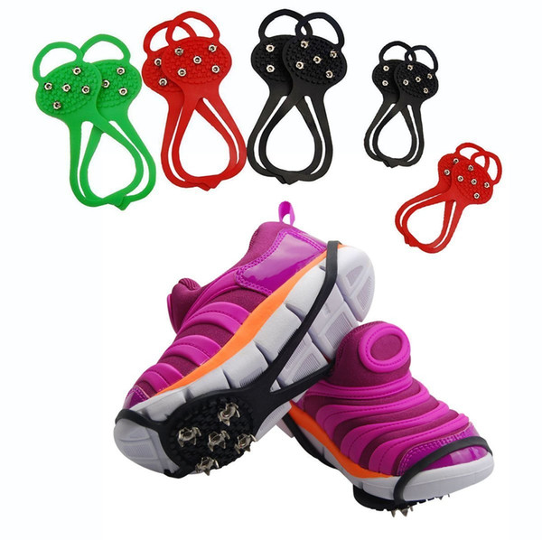 Snow Cleats Ice Traction Cleats Grips Grippers Gabbers Aids Device Cover for Shoes/Boots/Crampons, Outdoor Easy Slip on, Anti Slip Over Shoe